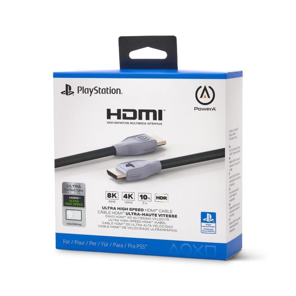 CABLE HDMI 2.1 POWERA ULTRA HIGH SPEED PARA PS5 3 M 4K 120 HZ 8K 60 HZ 48 GBPS