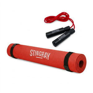 Combo fitness yoga mat stingray + cuerda de saltas stingray