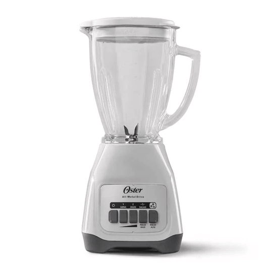 Licuadora Oster 2 Velocidades, Vaso Vidrio Boroclass - Motor 550W - Acople Metálico Resistente - Capacidad 1.5 Litros - Cuchilla Trituradora De Hielo