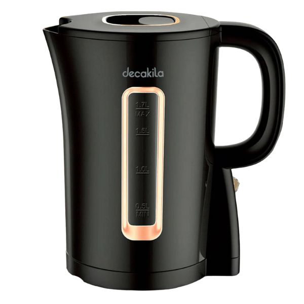 Hervidor de agua 1.7L negro del SET 3PCS COFFEEMAKER-TOSTADORA-TETERA KUCF005B Decakila.