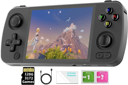 Consola Táctil Anbernic Rg405M En Aluminio, Android 12 Integrado 128G Tf Tarjeta 3172 Juegos, Pantalla Táctil Ips De 4 Pulgadas