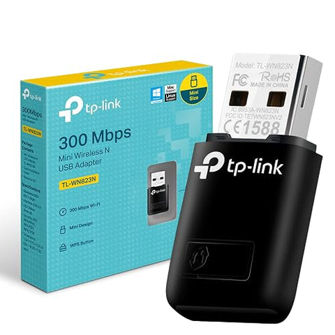 TP-LINK 300M USB P.RED WIFI adapter for enhancing home PC and laptop connectivity with 300 Mbps speed.