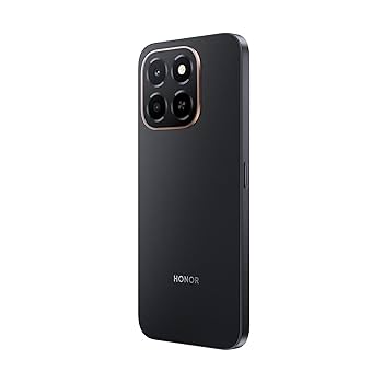 Celular Honor X6C Black 6GB+256GB Black - vista trasera negra con módulo de cámara 50MP, diseño elegante y batería de larga duración