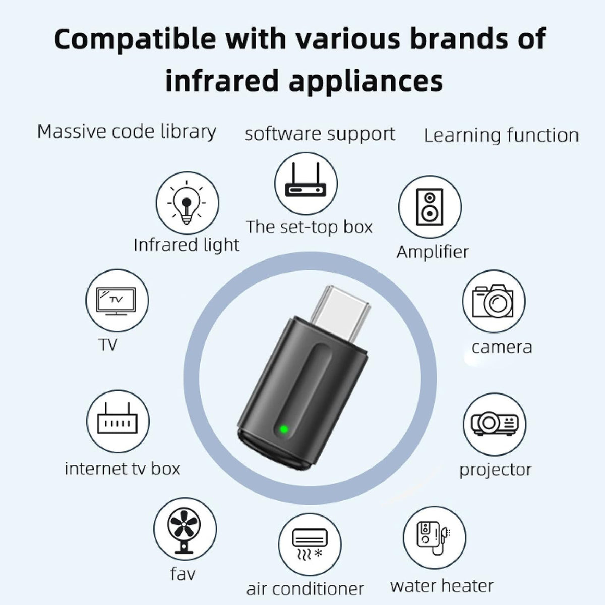Control Remoto Universal Infrarrojo para Celular Ocrustar Smart IR Blaster EKK4S-T