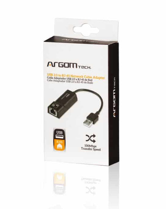 Adaptador Argom Adaptador Usb 2.0 A Rj45 6" 15Cm Arg-Cb-0045