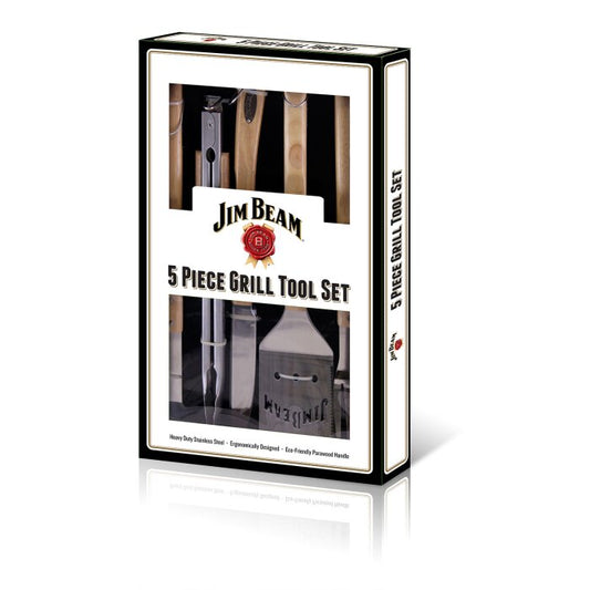 Jim Beam Set | Juego Utensilios Para Asar 5Pz Jb0149