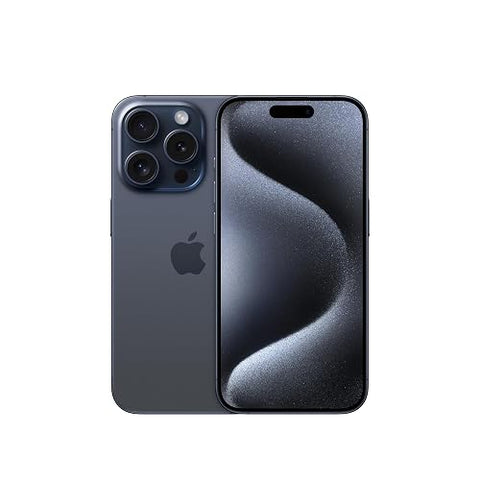 iPhone 15 Pro 128GB Azul Apple con diseño de titanio y pantalla Super Retina XDR de 6.1 pulgadas.