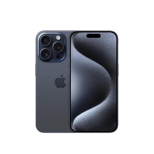 iPhone 15 Pro 128GB Azul Apple con diseño de titanio y pantalla Super Retina XDR de 6.1 pulgadas.