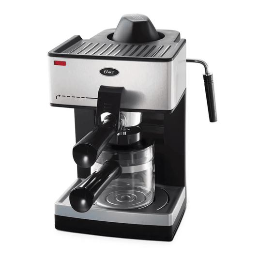 Cafetera Oster Para Espresso Y Cappuccino De Hidropresión - Prepara Hasta 4 Tacitas De Espresso Con Espuma De Leche Rápida Y Bandeja De Goteo Removible