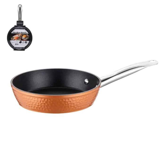 Hamilton Beach Sarten Antiadherente 20Cm | 8" Copper Hammer Induccion 4.5Mm Hbi101