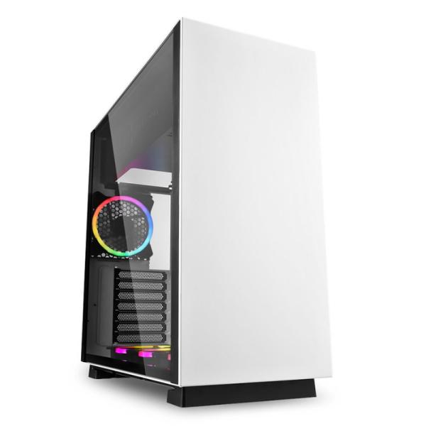 CASE GAMING RGB SHARKOON PURE STEEL MID TOWER VENTILADORES 4 DE 120MM CON VIDRIO LATERAL 4044951027460