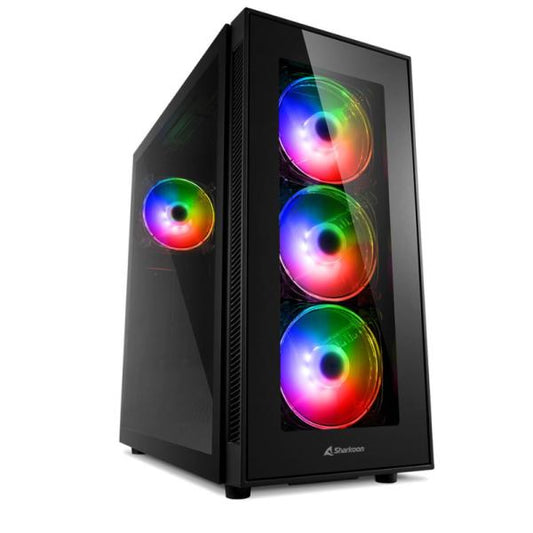 CASE GAMING RGB SHARKOON TG5 PRO MID TOWER VENTILADORES 4 DE 120MM CON VIDRIO LATERAL Y FRONTAL 4044951029105