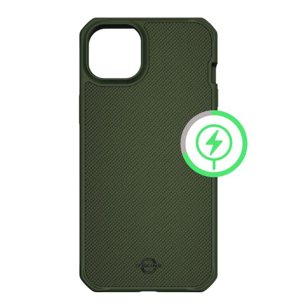 ITSKINS CASE FOR APPLE IPHONE 14 PRO MAX (6.7") BALLISTIC R // NYLON  WITH MAGSAFE OLIVE GREEN