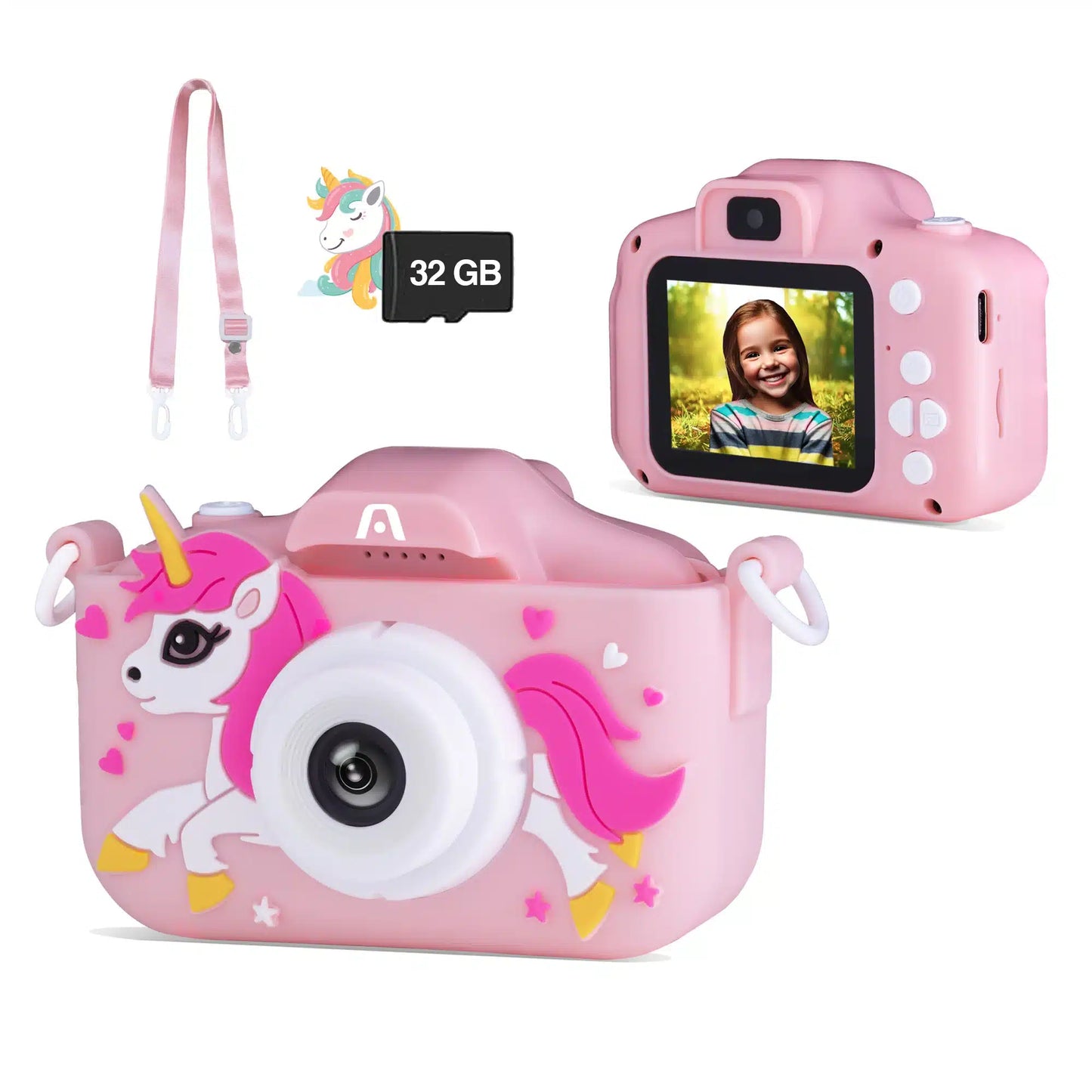 Cámara Magic Pix 81 - Cámara Digital Para Selfies Para Niños, Lente Dual celeste