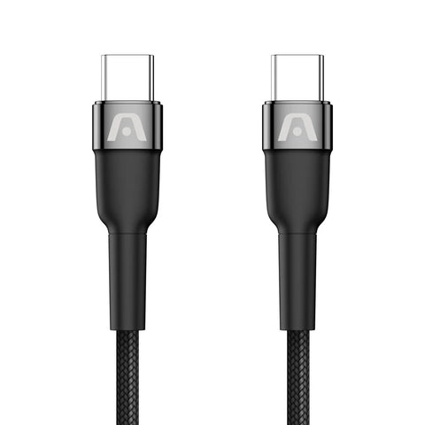 Cable trenzado de nailon de 100 w, tipo c a tipo c, 1,8 m (6 pies) - dura speed