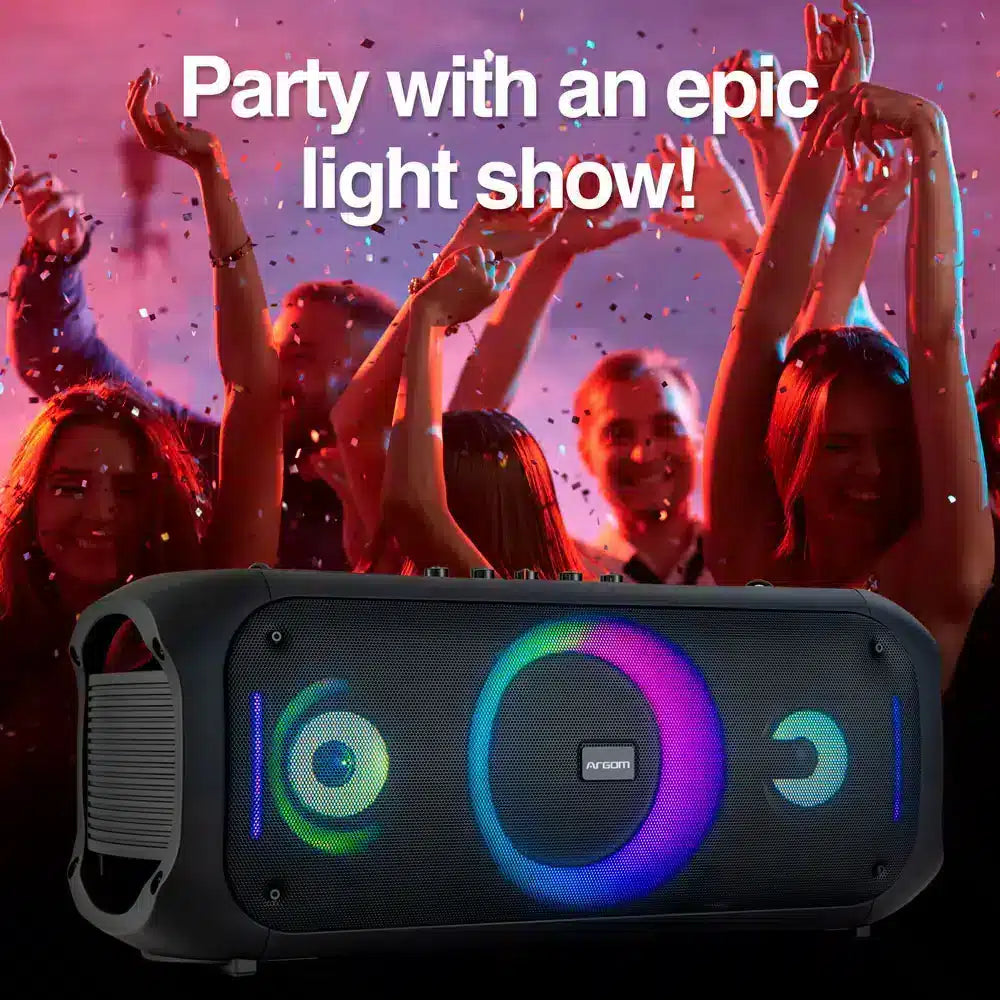 Altavoz Bt Inalámbrico Premium Rave 75 Con Luz Led Show Argom Tech