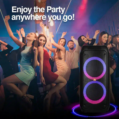 Altavoz De Fiesta Bt Inalámbrico Rave 80 Tws Con Luces Led Argom Tech