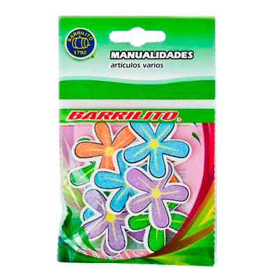 CALCOMANÍAS DE MADERA BARRILITO FLORES 10 PIEZAS WS005