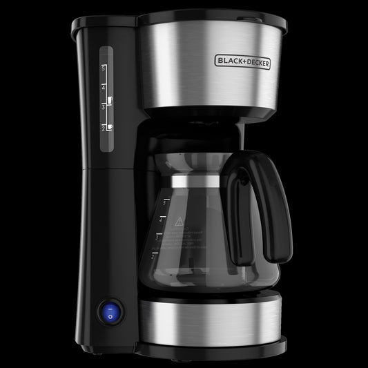 Black + Decker Cafetera 5 Tazas Inox 4 En 1 Cm0755S-Mx