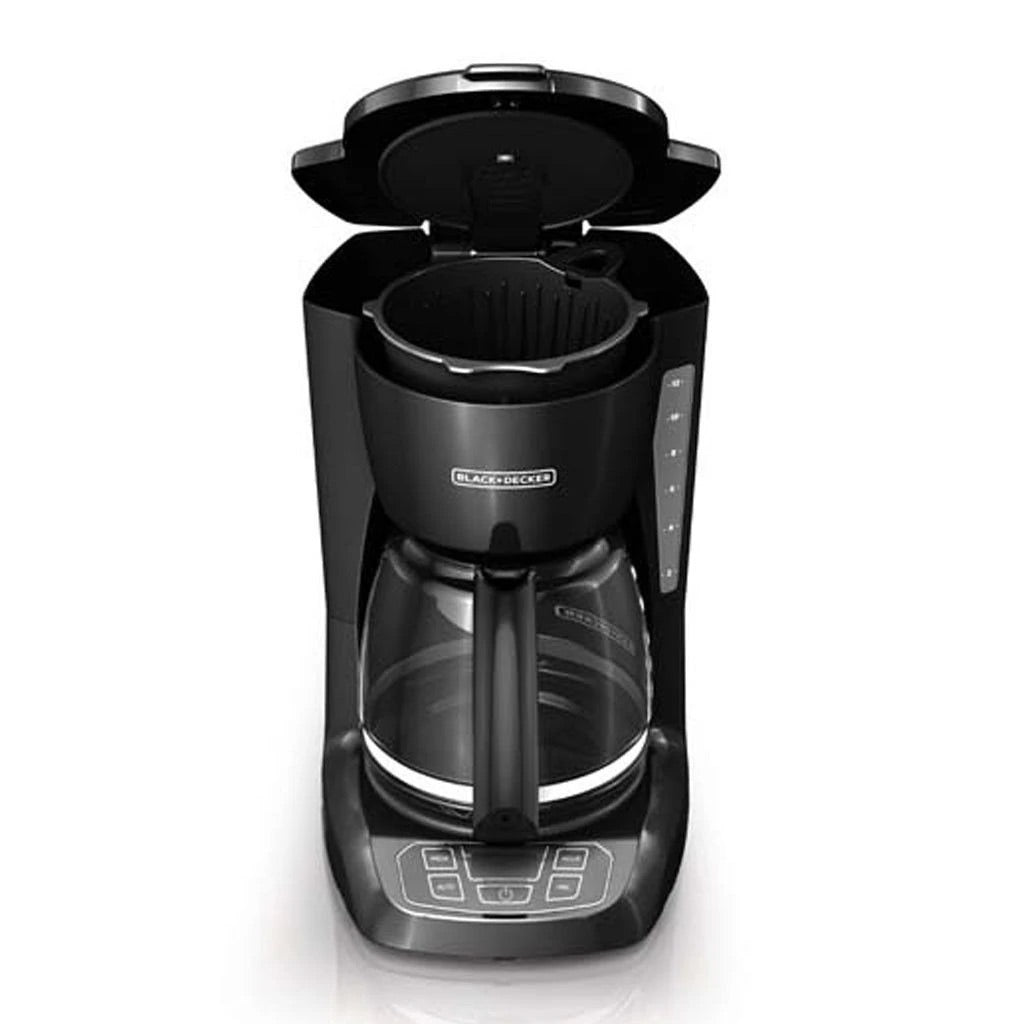 Black + Decker Cafetera 12 Tazas Negra Digital Cm1105B