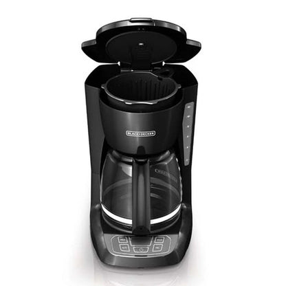 Black + Decker Cafetera 12 Tazas Negra Digital Cm1105B