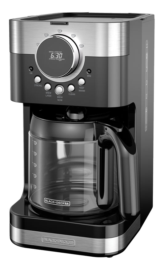 Black + Decker Cafetera 12 Tazas Inox Digital Cm4200S-La