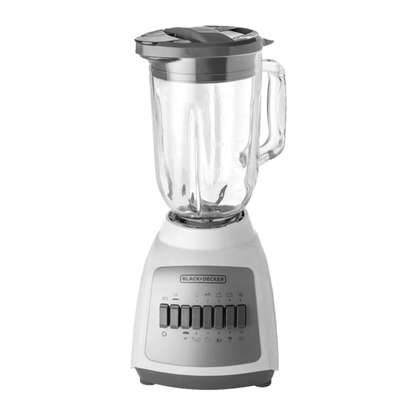 Licuadora Black + Decker 10 Veloc Jarra Vidrio + Jarra Plastica 550W Blanca Blbd210Gpw