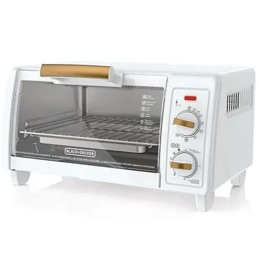 Black + Decker  Horno Tostador De 4 Rebanadas Con Controles Blanco Dorado F-To1705G