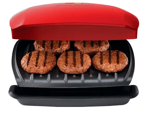 George Foreman Parrilla Tipo Grill 5 Porciones Roja Gr350Fr-La