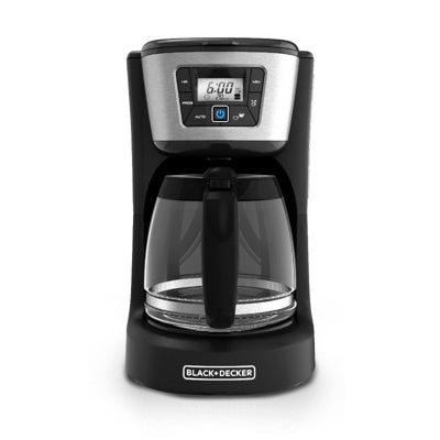 Black + Decker Cafetera 12 Tazas Digital Negro Inox Cm2031B