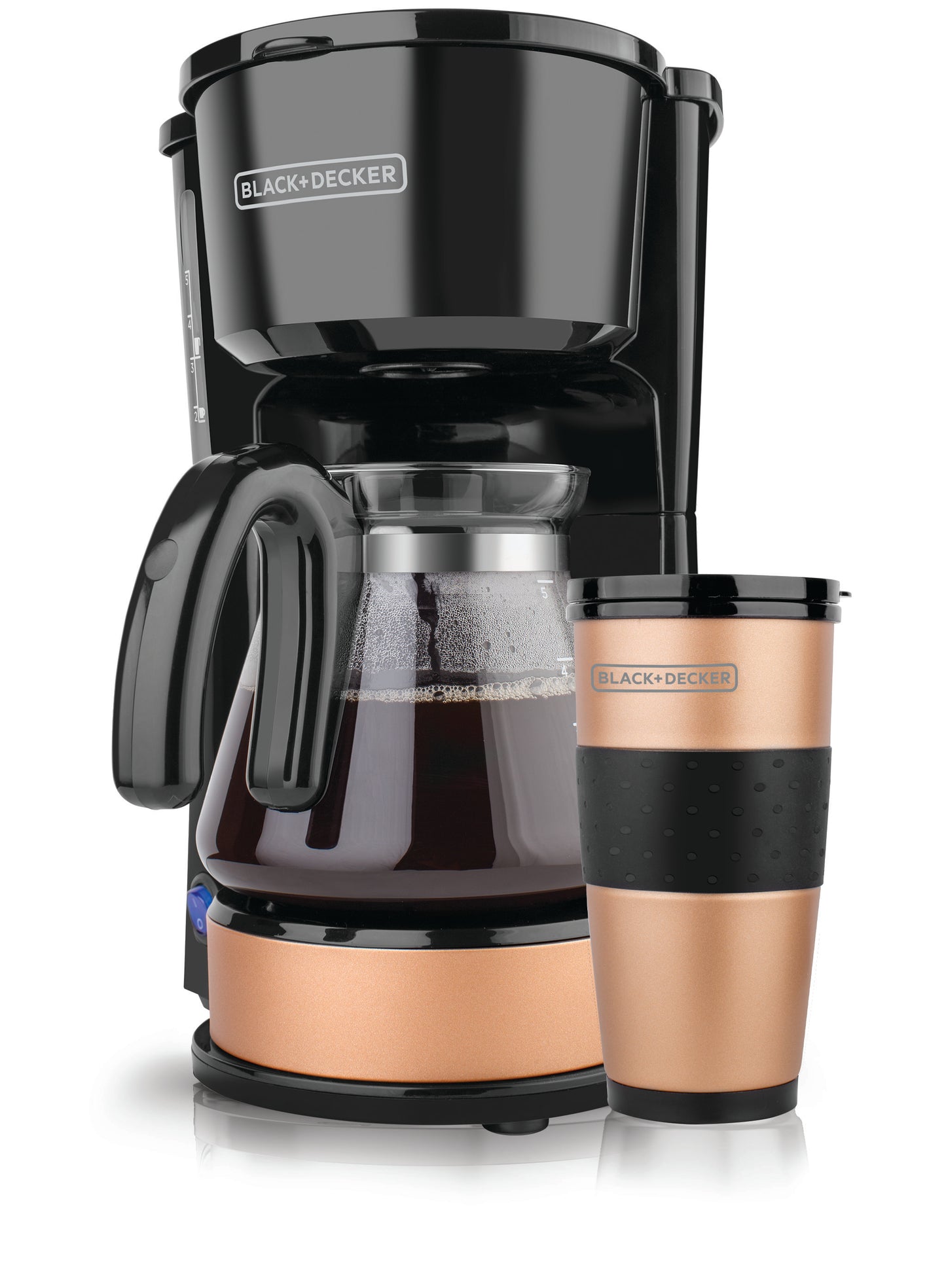 Black + Decker Cafetera 5 Tazas 4 En 1 Negro Cobre Cm0755Bc