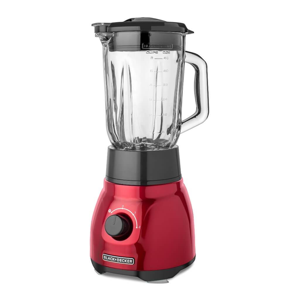 Licuadora Black + Decker  2 Veloc 750W + Vaso Personal Roja Metalica Bl1650R