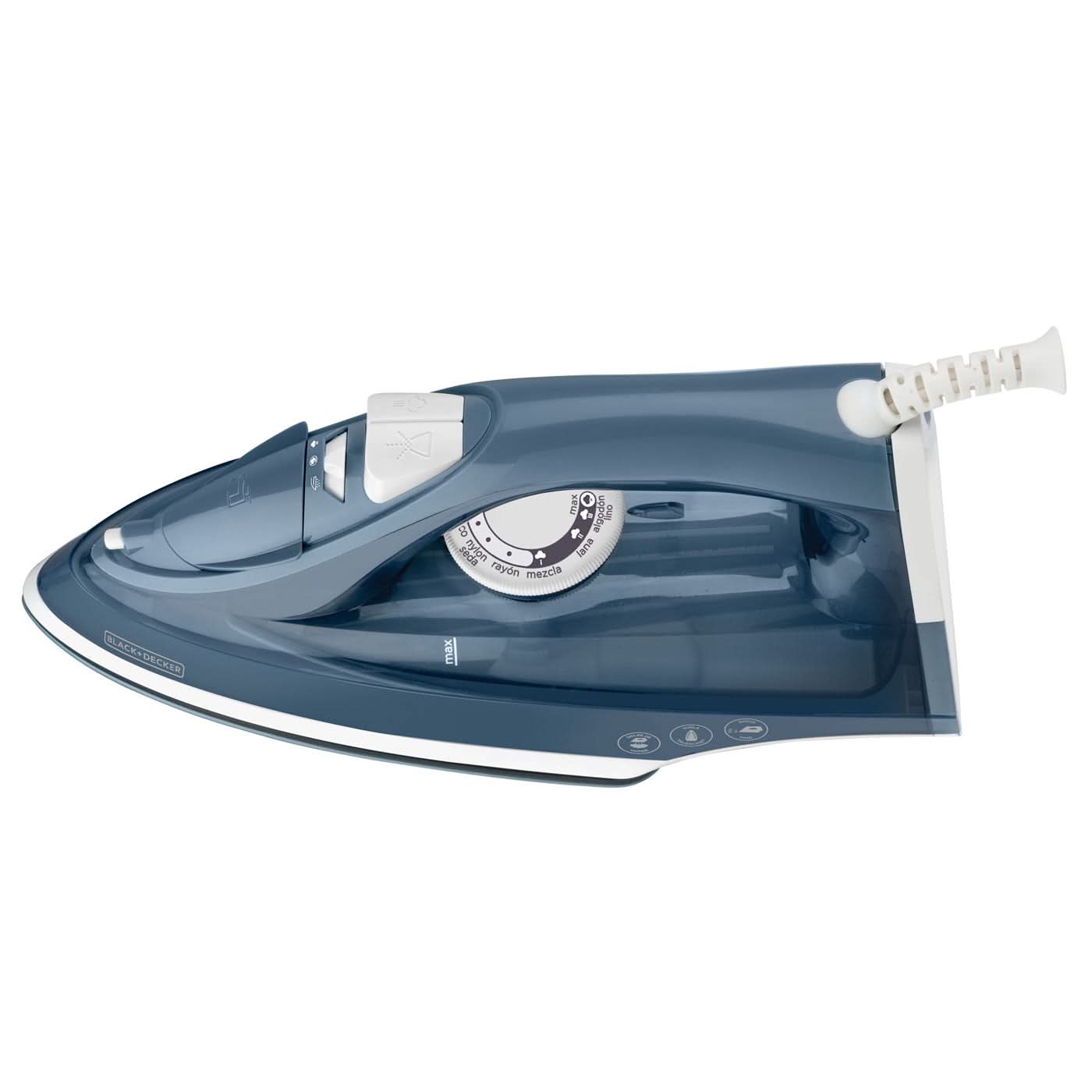 Black + Decker Plancha De Vapor Trueglide Colors Irbd300 - plancha de vapor azul con suela CeramicGlide y control SmartSteam™