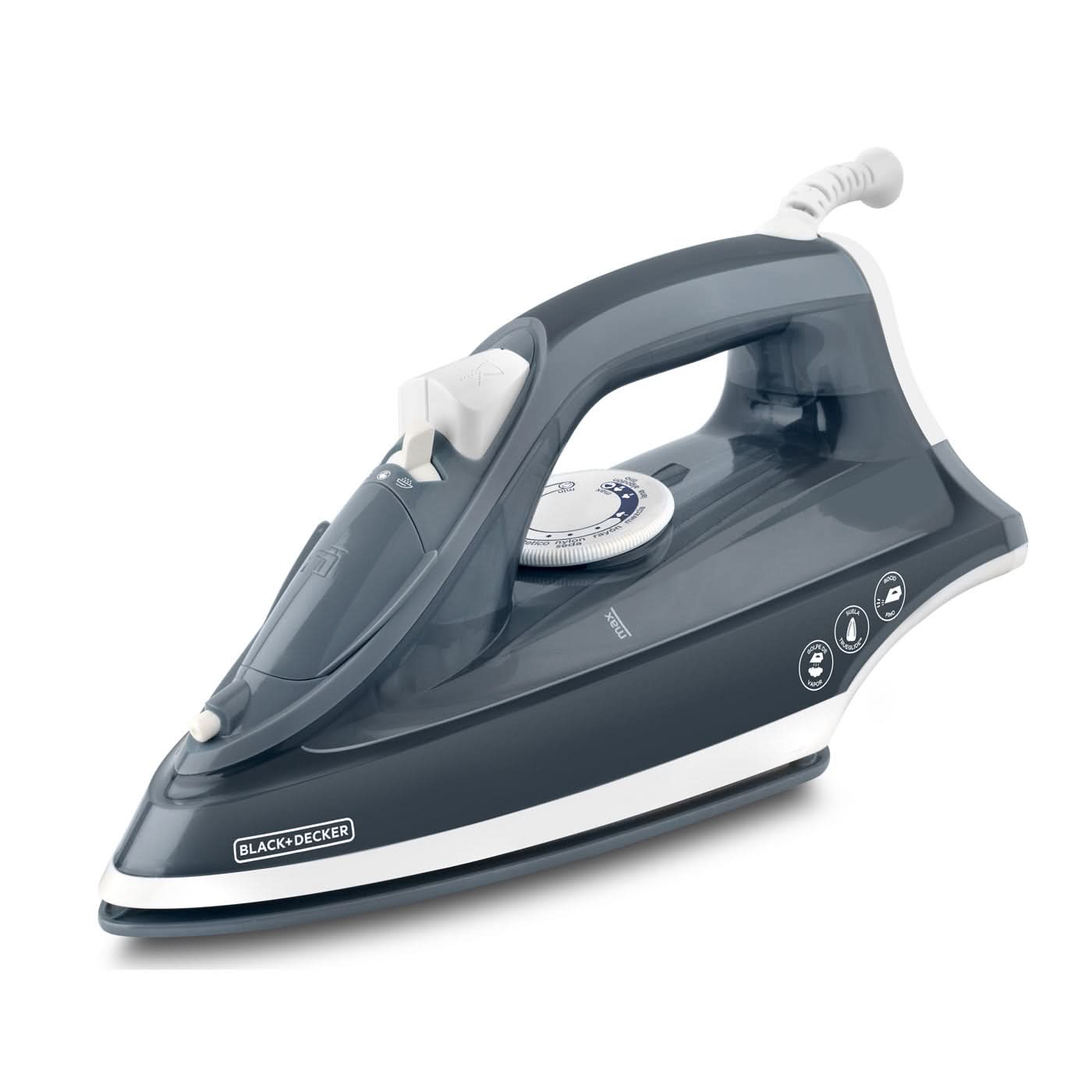 Black + Decker Plancha De Vapor Trueglide Colors Irbd300 plancha de vapor gris con suela CeramicGlide y control SmartSteam