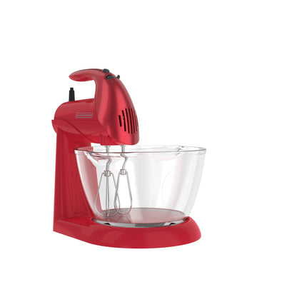 Black + Decker Batidora De Pedestal 250W  Roja Tazon De Vidrio -  Mx900-Rla