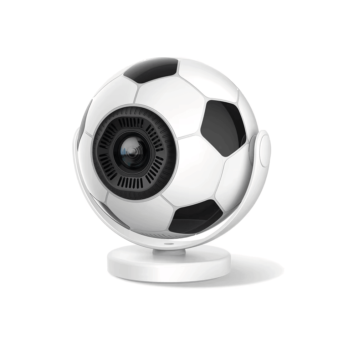 Proyector portátil 720P fútbol en forma de balón de fútbol, ideal para videos y películas en cualquier lugar.