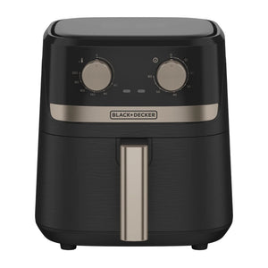 Black + Decker freidora de aire con perillas gris - AFBD42-3BDLA con capacidad de 4.2 litros y tecnología AIRFRY™.