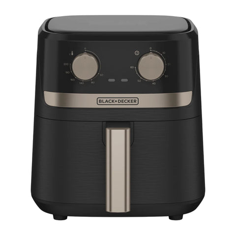 Black + Decker freidora de aire con perillas gris - AFBD42-3BDLA con capacidad de 4.2 litros y tecnología AIRFRY™.