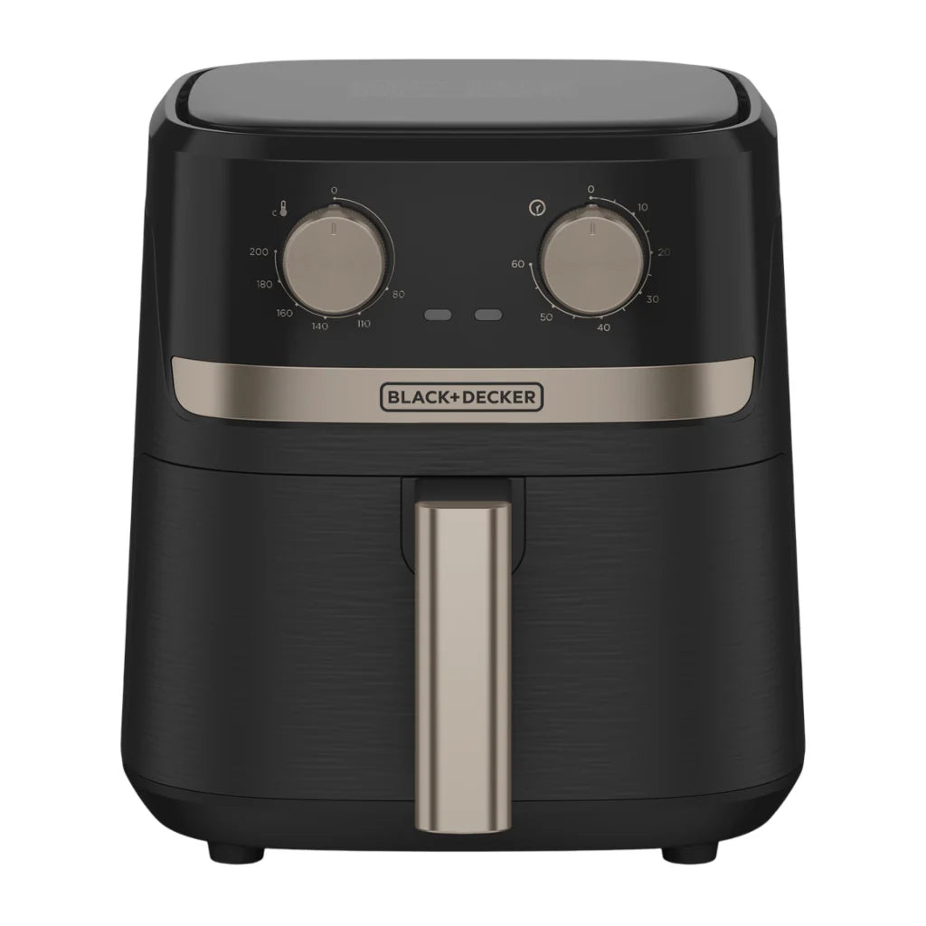 Black + Decker freidora de aire con perillas gris - AFBD42-3BDLA con capacidad de 4.2 litros y tecnología AIRFRY™.
