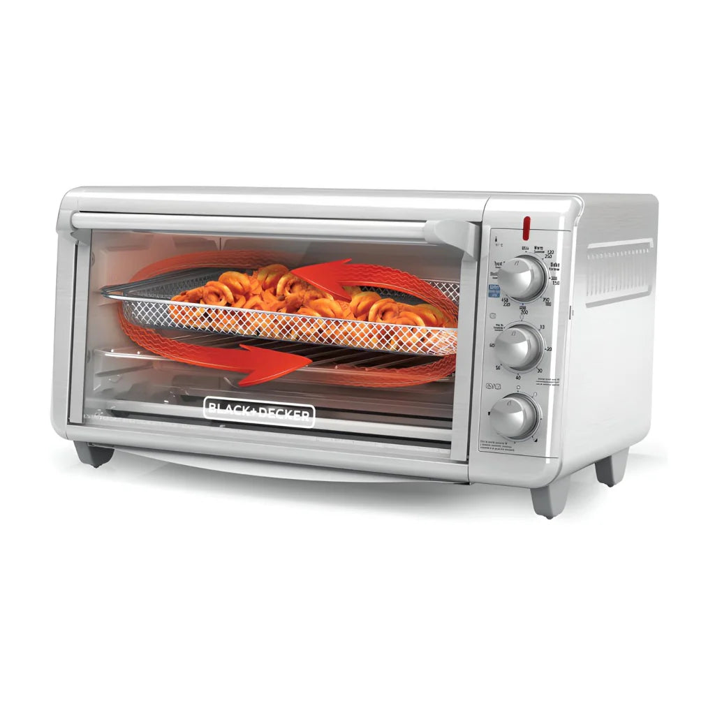 Black + Decker horno tostador 15 lts extra ancho color gris - TO8230-0GDLA con controles en un diseño moderno