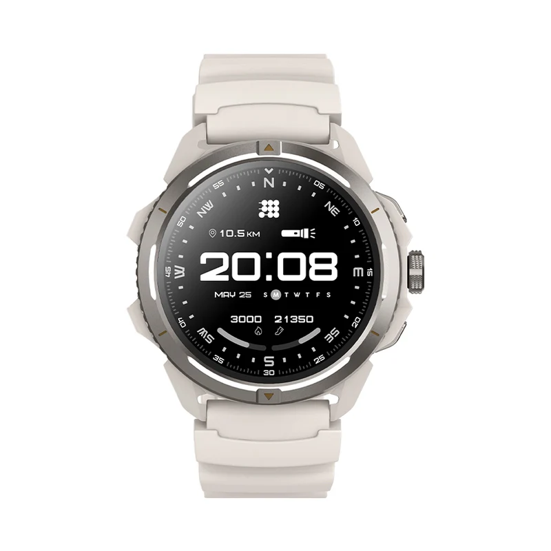 RELOJ CUBITT CON BLUETOOTH TERRA BLANCO, smartwatch with GPS and military-grade certification.