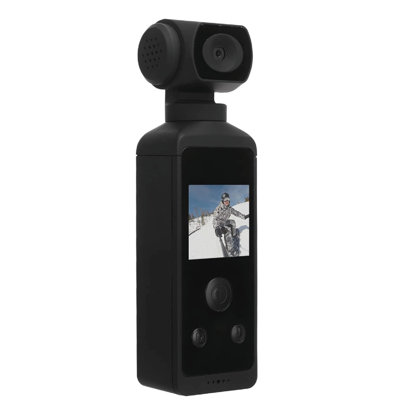 Cámara de acción, 4K HD 16MP 270 ° giratoria pequeña videocámara, cámara deportiva