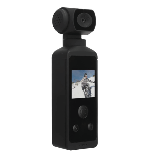 Cámara de acción, 4K HD 16MP 270 ° giratoria pequeña videocámara, cámara deportiva