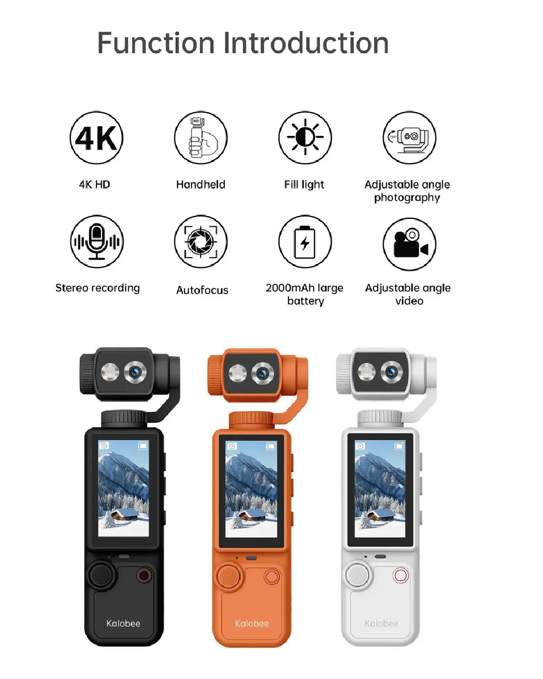 Cámara Giratoria Pocket 3 Pro Compact HD Kalobee