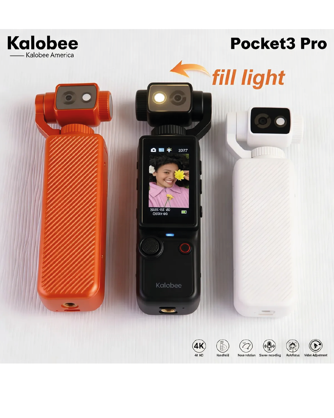 Cámara Giratoria Pocket 3 Pro Compact HD Kalobee