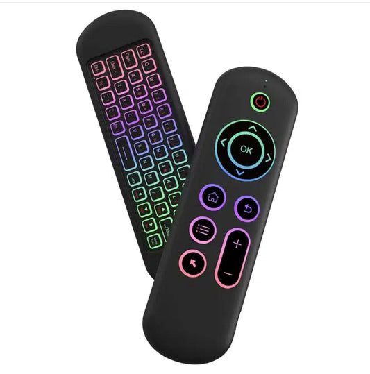 Control remoto inalámbrico Mini teclado 2.4G y BT5.2 para pantallas de TV
