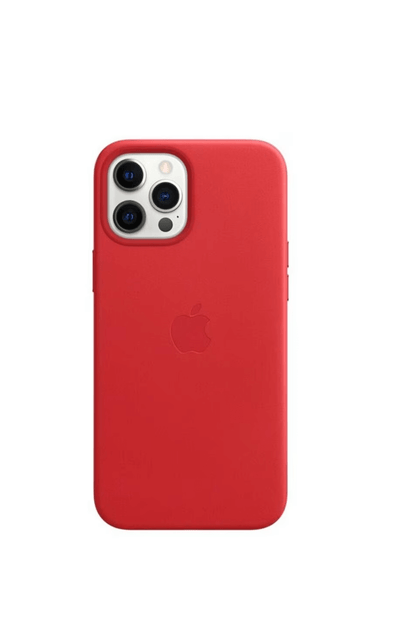 Estuche De Cuero Para Iphone de alta calidad con magsafe rojo 13pro