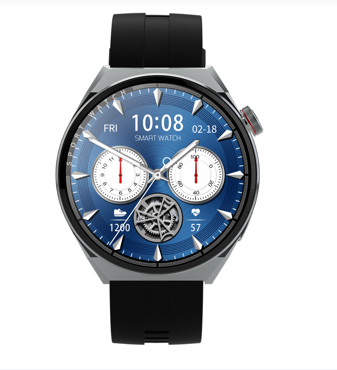 Smartwatch Zordai Z3 + 2 correas metálicas negra/plata y 1 silicón azul foto real en segunda imagen Smartwatch Costa Rica