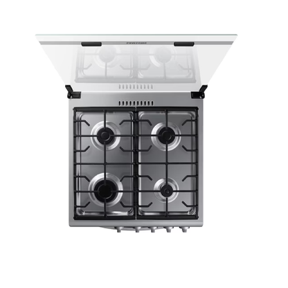 Cocina a Gas SAMSUNG NX24BG45411V, 4 hornillas Silver Look
