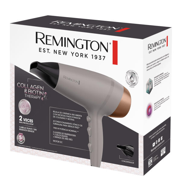 Secadora Remington De Colageno Y Terapia De Biotin - D26A-110F